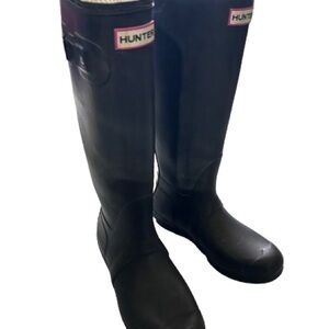 Tall Hunter Rain Boots Rubber Boots Size 7 Black
